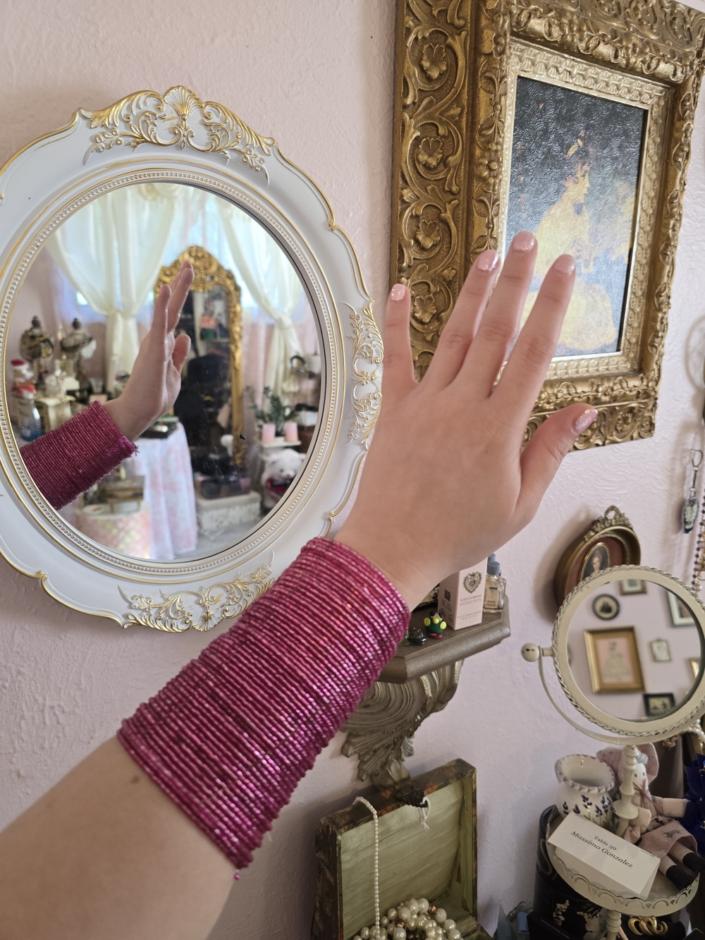 Zara Hot Pink Beaded Stack Bracelet